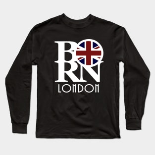 LOVE London White Text (UK Flag) Long Sleeve T-Shirt